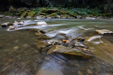 Mountain river with stones