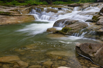 Mountain river with stones