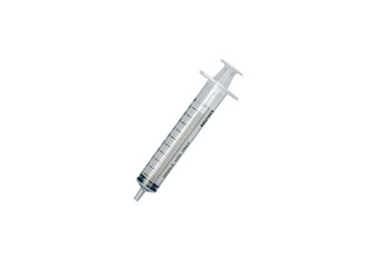 Syringe without needle on transparent background