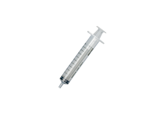Syringe without needle on transparent background