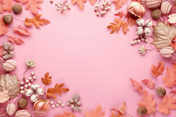 Naklejka na ściany i meble Autumn background banner with copy space