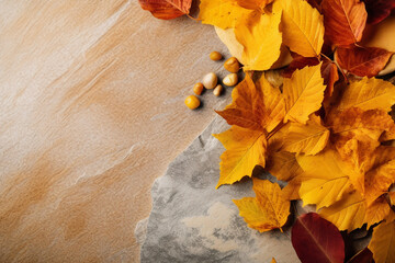 Obraz premium Autumn background banner with copy space