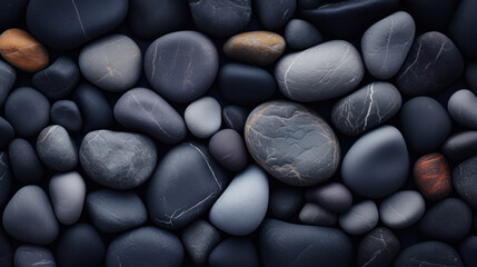 Fototapeta na wymiar Wallpaper with sleek black stones