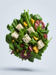 salad with vegetables and cheese