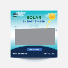 Solar Energy Social Media Post or Web banner Template