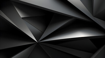 Black White Abstract With Geometric Shape