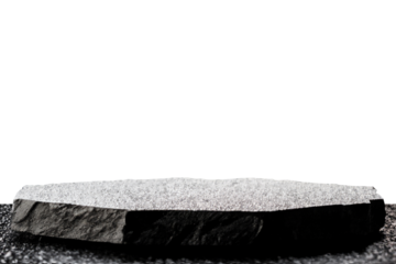 stone board podium empty table isolated white background
