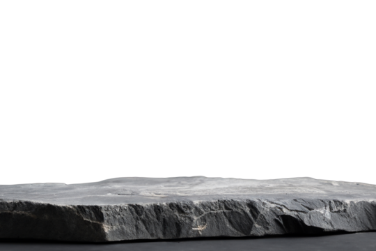 stone board podium empty table isolated white background