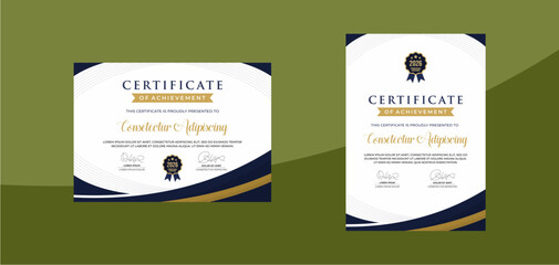 certificate of achievement template. for award, business, and education needs