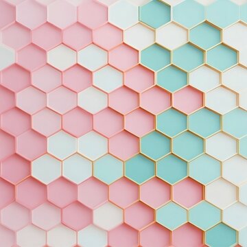 3D hexagon Beehive Pastal