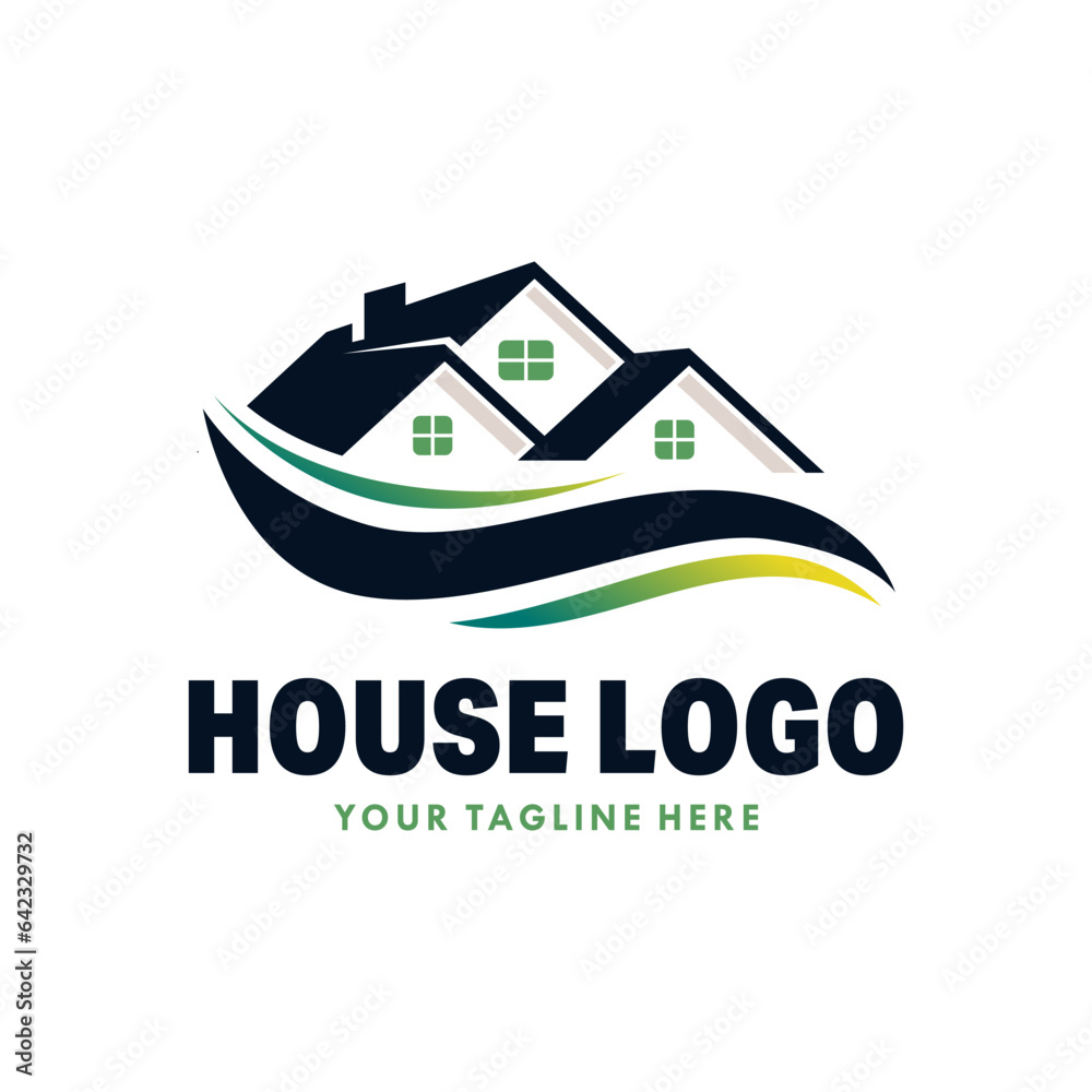 Poster House logo design vector Template