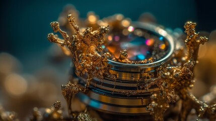 Obraz premium Sparkling Holiday Glam: Stylish Jewelry and Accessories for Christmas Celebratio, generative AI