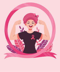 International day against breast cancer illustration