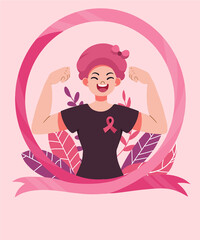 International day against breast cancer illustration