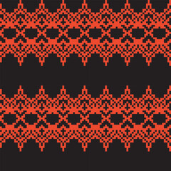 Colourful Snowflakes Fair Isle Seamless Pattern Design