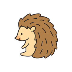 hedgehog icon on white background. flat style. vector illustration © YKreatif