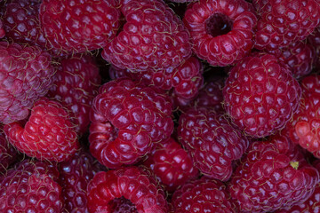 red raspberries textured background