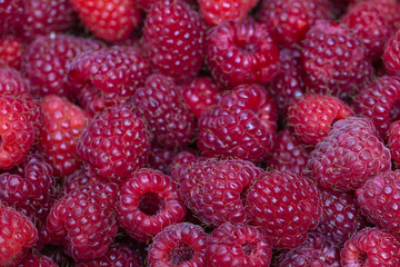 red raspberries textured background
