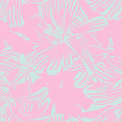 Fototapeta na wymiar Pastel Abstract Floral Seamless Pattern Design