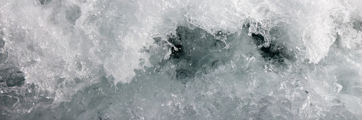 Wave forming in front of a ship. Beautiful whitewater.