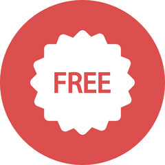 free tag icons in simple circle.