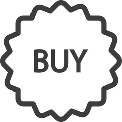 buy tag outline icon, monoline icons.