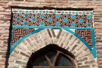 Altunkalem Masjid is located in Akşehir district of Konya. The mosque was built in 1223 during the Anatolian Seljuk period. A view of the tile and brick decorations of the mosque.