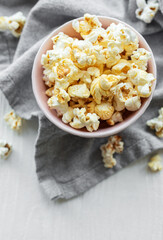 Tasty salted homemade popcorn