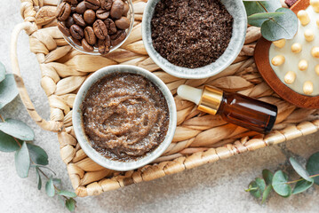 Handmade coffee scrub.