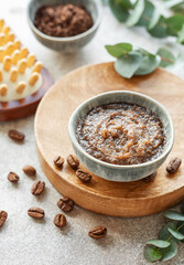 Handmade coffee scrub.