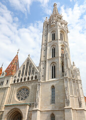 Fototapeta na wymiar Church of the Assumption called Matthias Church in Budapest in Hungary in Europe