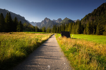 The Biała Woda Valley in the High Tatras captured during a summer morning.