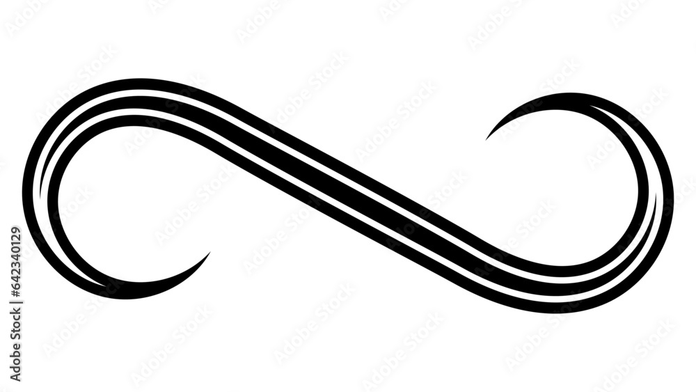 Poster victorian squiggle pattern decoration, curve line swoosh, wave swirl swish