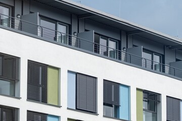 section facade of a building of the 90s