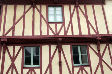 Fototapeta na wymiar Half-timbered house - Concarneau - Finistere - Brittany - France