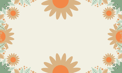 floral background with flowers and leaves ornament