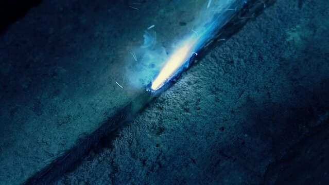 Industrial Fuse Burns Across Screen Diagonally