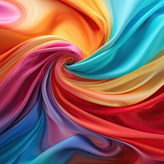 Obraz premium Colorful Silk Background - generative ai