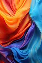 Obraz premium Colorful Silk Background - generative ai