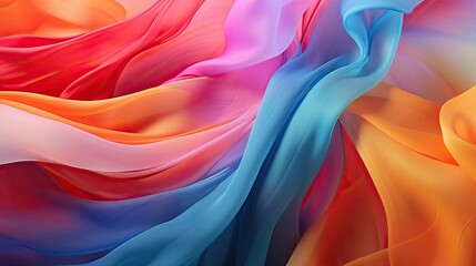 Obraz premium Colorful Silk Background - generative ai
