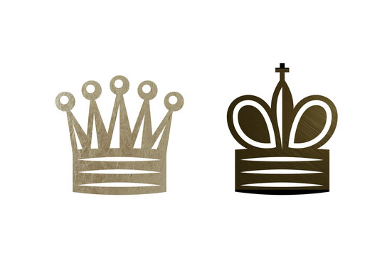 crown icon gold symbol with texture