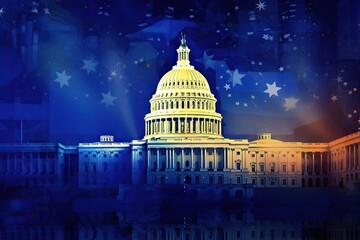 nationality us graphic political dome politic government nation ring abstract country background patriotic Government star capitol Capitol america us symbol federal abstrac stars building us banner - obrazy, fototapety, plakaty