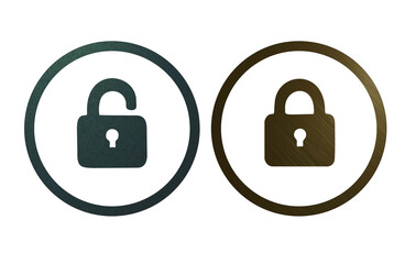 padlock icon symbol with texture