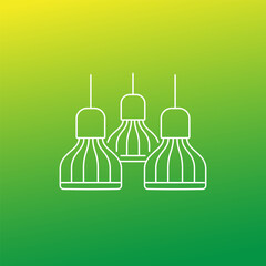 Led grow lights line icon, vector