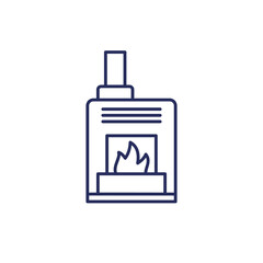 pellet stove line icon, vector