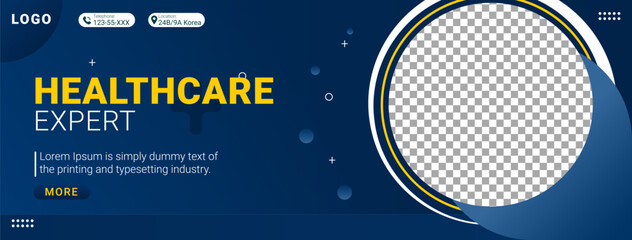 Medical care social media banner template