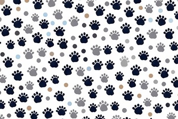 vector stamp repeat Textile symbol tile signs seamless clothes Traces shape abs Pattern foot Vector square Paw print breed print paw doggy decoration puppy dog walk fabric Cat seamless mark graphic
