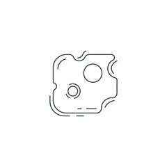 Cheese line icon, Cheese thin line icon