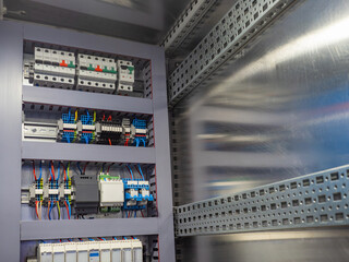 Electrical equipment. Automatons with buttons to turn off current supply. Enterprise...