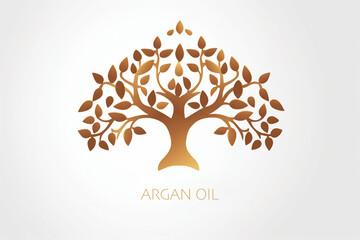 argan tree.  illustration for labels, packs, logo design. moisturizing hair oil or body cream